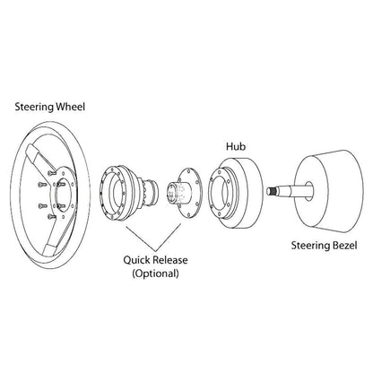 Universal Lightweight Flat Racing Billet 6-Bolt Steering Wheel | AFFILIATE