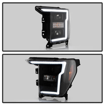 SPYDER Signature 20-21 Ford F150 (Halogen Model) Proj. Headlights - Black (PRO-YD-FF15021HALSI-BK) 5088703