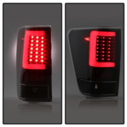 SPYDER xTune 04-15 Nissan Titan Light Bar LED Tail Lights - Black (ALT-ON-NTI04-LBLED-BK) 9038532