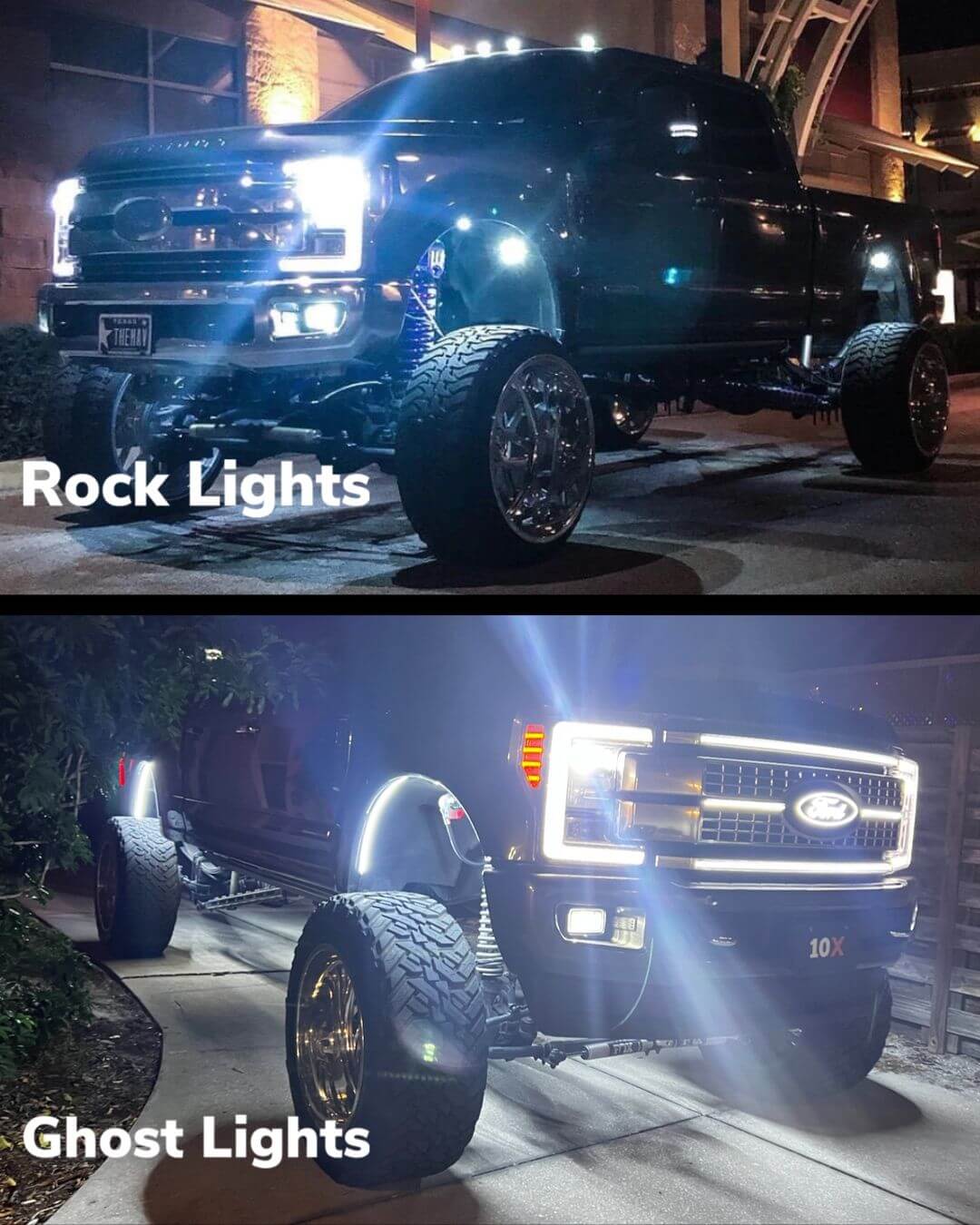 Fender-Well “Ghost” LED Light Kit – 4-Piece, Fits U.S. Full-Size Trucks w/ Plastic Liners, IP68, T52 Aluminum