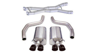 Corsa Performance 3.0" Dual Rear Exit Cat-Back Exhaust System with Twin 4.0" Tips Sport