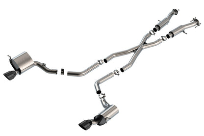 Borla 15-21 Jeep Grand Cherokee SRT 6.4L V8 AWD ATAK Cat-Back Exhaust System - Black Tips T-304SS 140633CB