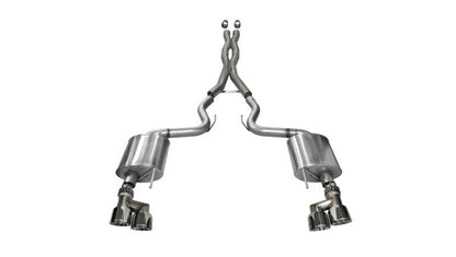 Corsa Performance 15-16 Ford Mustang GT 5.0 3in Cat Back Exhaust Polish Quad Tips