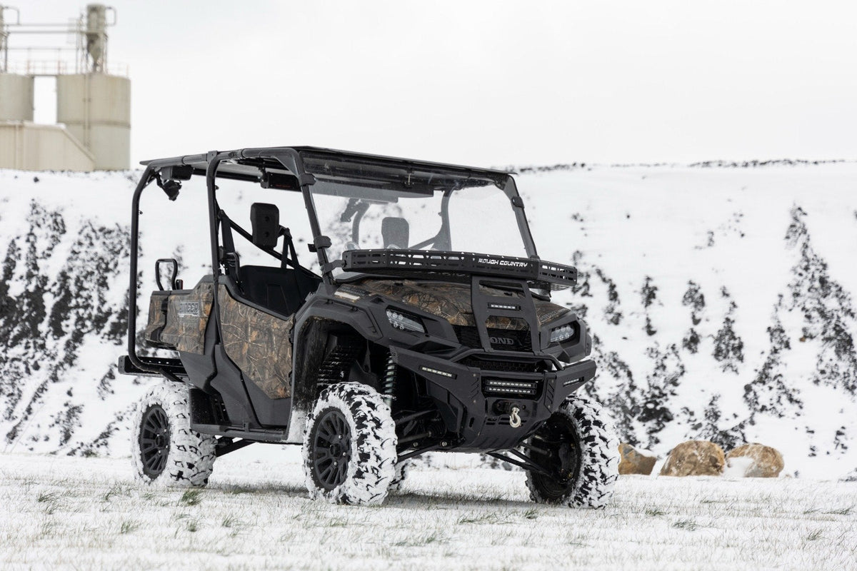 Front Cargo Rack | Black Series LED | 6" Light | Slim Line | Honda Pioneer 1000/Pioneer 1000-5