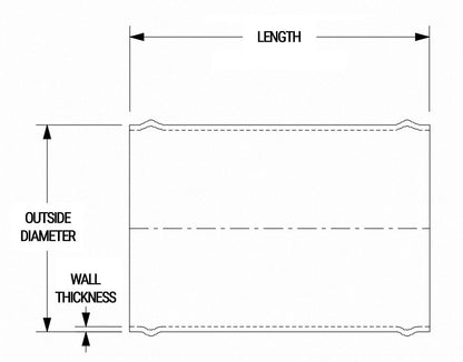 HPS Performance Products HPS 3/4" OD 6061 Aluminum Joiner Tube Piping with Bead Roll