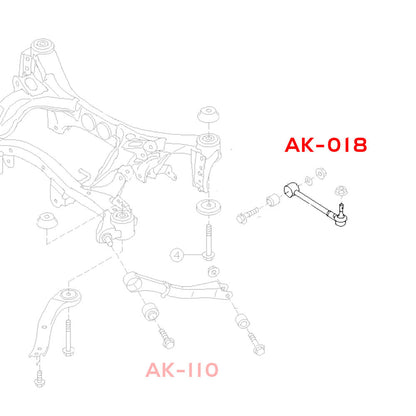 GODSPEED Subaru Outback (BR/BS) 2010-19 Gen2 Adjustable Rear Toe Arms With Spherical Bearings