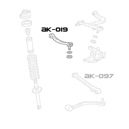 GODSPEED Mitsubishi Lancer Evolution X (CZ4A) 2008-15 Adjustable Rear Toe Arms With Spherical Bearings Ball Joints