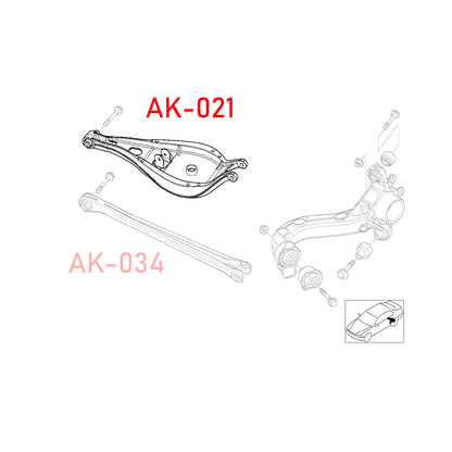 GODSPEED BMW 3-Series Coupe / Sedan / Convertible (E46) 1999-06 Adjustable Rear Toe Arms With Bucket Delete