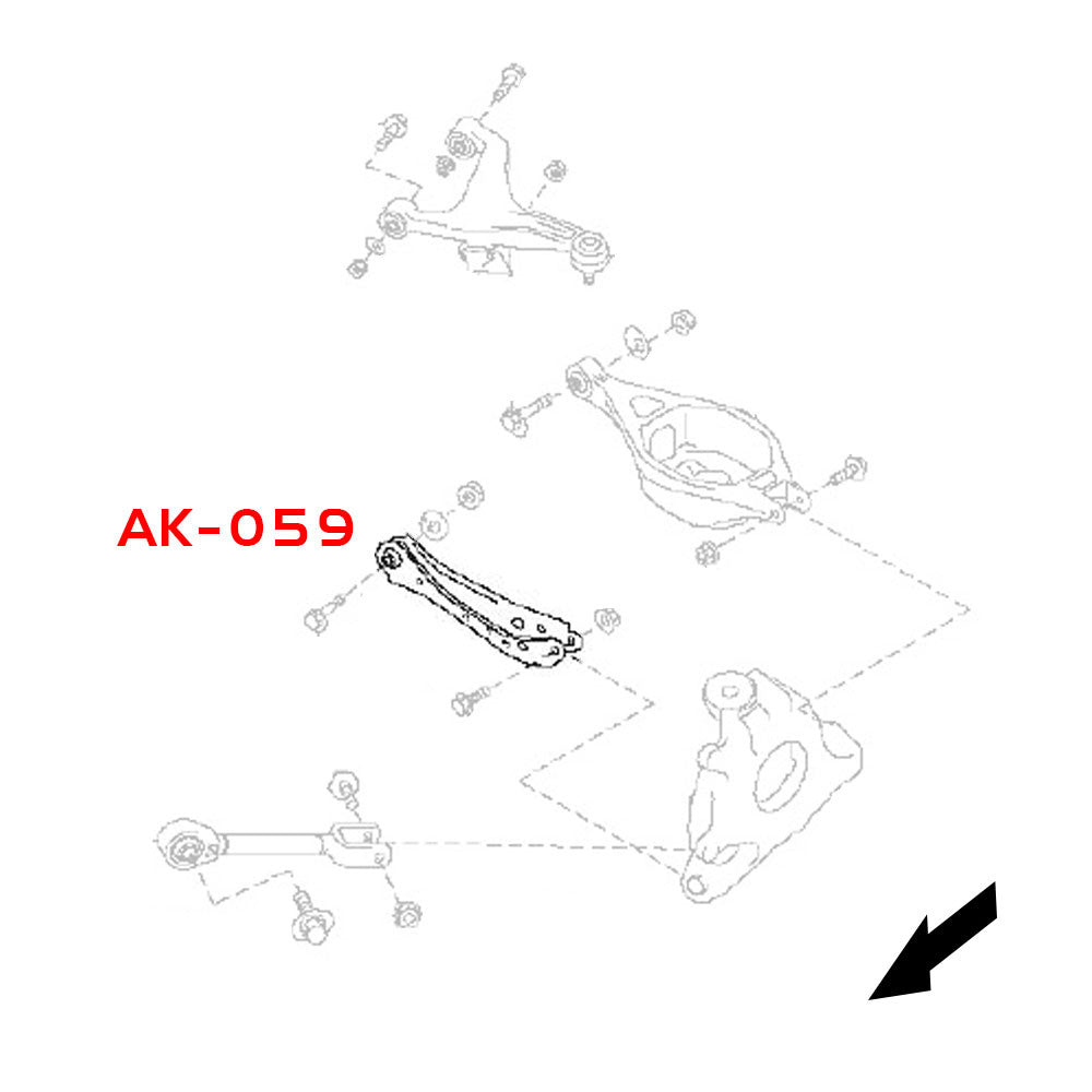 GODSPEED Infiniti G35 Sedan (V36) 2007-08 Adjustable Camber Rear Lower Arms With Spherical Bearings