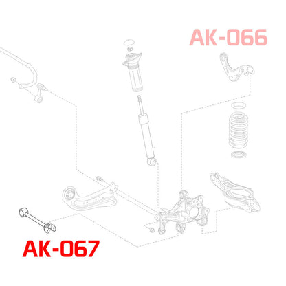 Godspeed Toyota Prius AWD-e (XW55) 2019-22 Adjustable Toe Rear Control Arms With Spherical Bearings