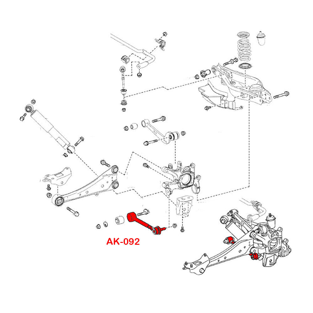 GODSPEED Lexus CT200h (ZWA10) 2011-17 Adjustable Rear Toe Arms With Spherical Bearings