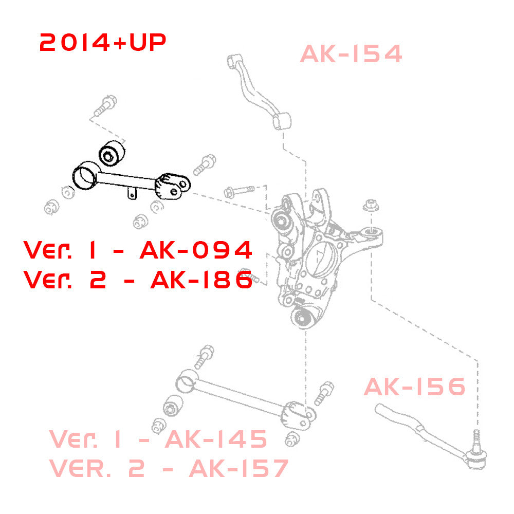 GODSPEED Lexus GS (S190) 2006-11 Adjustable Rear Upper Forward Arms - Ver. 1