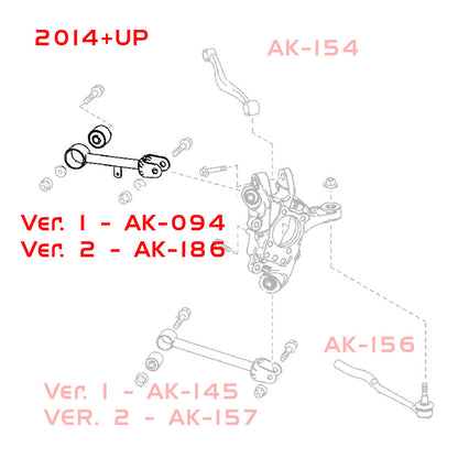 GODSPEED Lexus GS (S190) 2006-11 Adjustable Rear Upper Forward Arms - Ver. 1