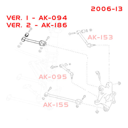 GODSPEED Lexus GS (S190) 2006-11 Adjustable Rear Upper Forward Arms - Ver. 1