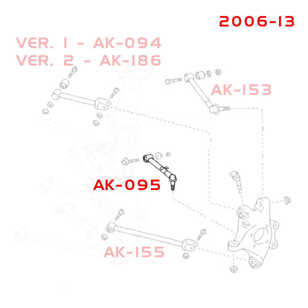GODSPEED Lexus GS (S190) 2006-11 Adjustable Rear Toe Arms