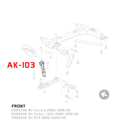 GODSPEED Porsche 911 (996) 1998-04 Adjustable Caster Rear Lower Arms With Spherical Bearings