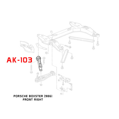 GODSPEED Porsche Boxster (986) 1997-04 Adjustable Caster Front Lower Arms With Spherical Bearings