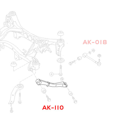Godspeed Subaru Impreza WRX/STI (GV/GR) 2008-14 Adjustable Rear Trailing Arms With Spherical Bearings