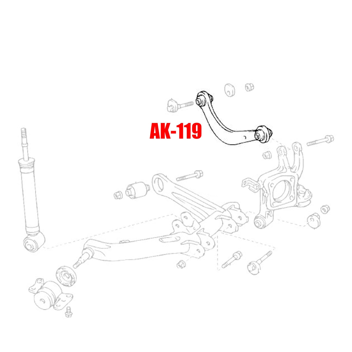 GODSPEED Pontiac Vibe AWD (2SX26) 2009–2010 Adjustable Rear Camber Arms w/ Spherical Bearings