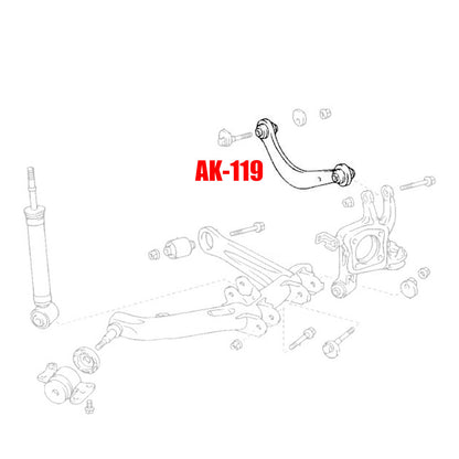 GODSPEED Toyota Matrix AWD (E140) 2009–2014 Adjustable Rear Camber Arms w/ Spherical Bearings