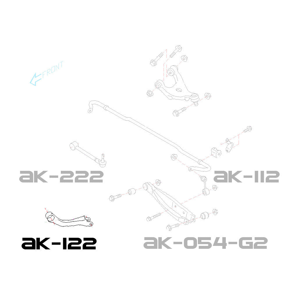 GODSPEED Toyota 86 (ZN6) 2017-20 Adjustable Rear Trailing Arms With Spherical Bearings