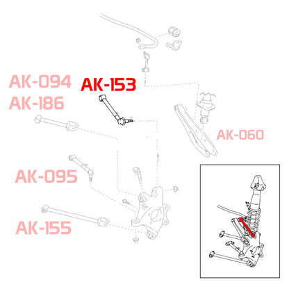GODSPEED Lexus GS (S190) 2006-11 Adjustable Rear Upper Camber Arms With Spherical Bearings And Ball Joints