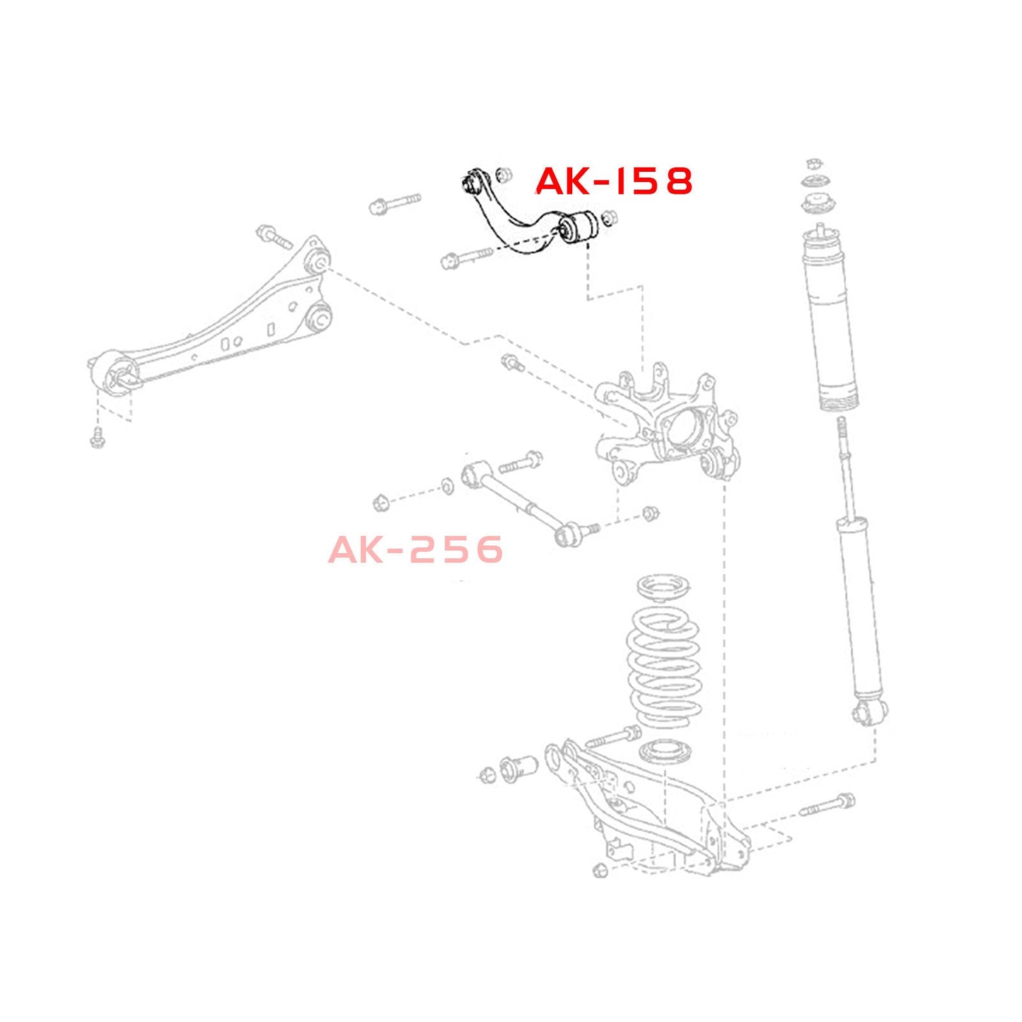 Godspeed Scion iM (E180) 2016 Adjustable Rear Upper Control Arms With Spherical Bearings