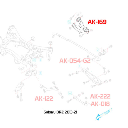 GODSPEED Subaru BRZ (ZC6) 2013-20 Adjustable Rear Upper Camber Arms With Ball Joints