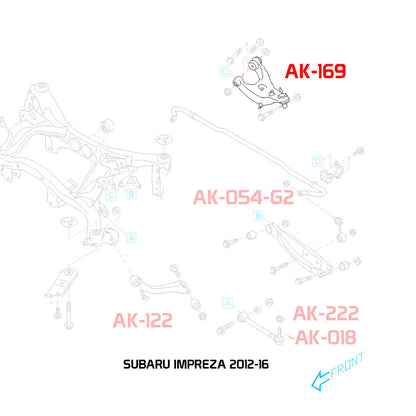 GODSPEED Subaru Impreza (GJ/GP) 2012-16 Adjustable Rear Upper Camber Arms With Ball Joints