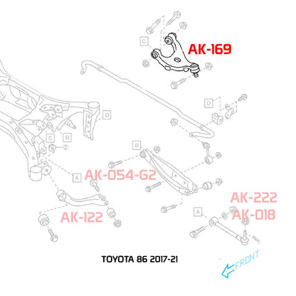 Godspeed Toyota 86 (ZN6) 2017-21 Adjustable Rear Upper Camber Arms With Ball Joints