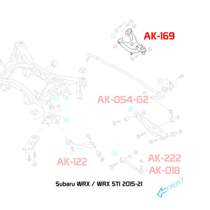 GODSPEED Subaru WRX (VB) 2022-24 Adjustable Rear Upper Camber Arms With Ball Joints