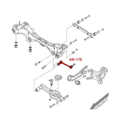 GODSPEED Hyundai Azera 2011-16 Adjustable Rear Toe Arms With Spherical Bearings, Ball Joints