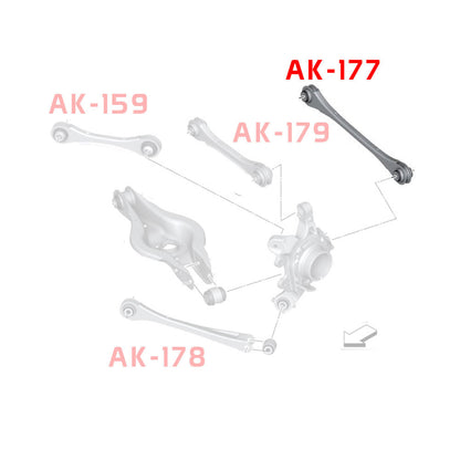 GODSPEED BMW 3-Series (F30/F31/F34) 2012-19 Adjustable Rear Arms With Spherical Bearings (RWD/AWD)