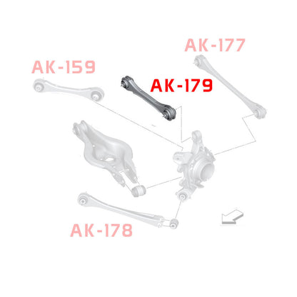 Godspeed BMW 3-Series (F30/F31/F34) 2012-19 Adjustable Rear Arms With Spherical Bearings