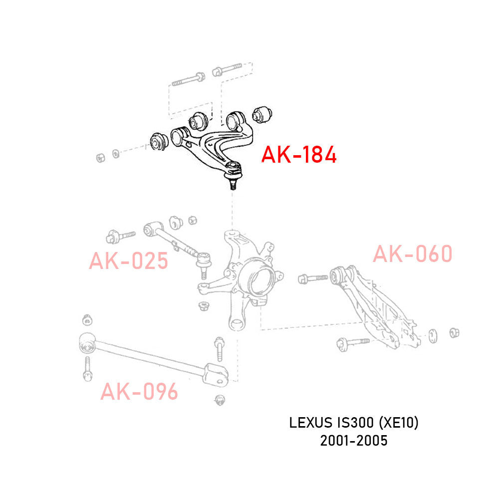 GODSPEED Lexus IS300 (XE10) 2001-05 Adjustable Rear Camber Arms With Spherical Bearings