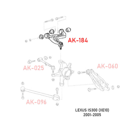 GODSPEED Lexus IS300 (XE10) 2001-05 Adjustable Rear Camber Arms With Spherical Bearings