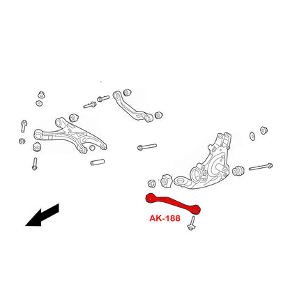 GODSPEED Audi A5 / A5 Quattro (B8) 2010-16 Adjustable Rear Toe Arms With Spherical Bearings