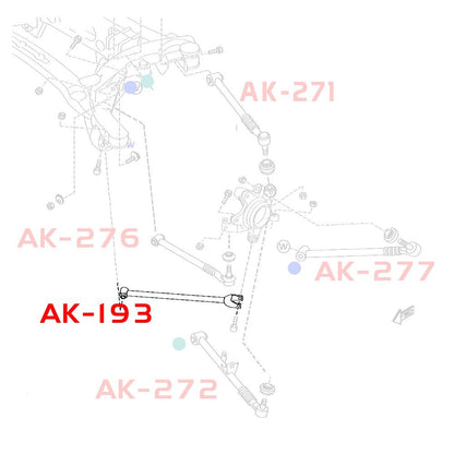GODSPEED Mazda RX-8 (FE) 2004-11 Adjustable Rear Lower Trailing Arms With Spherical Bearings