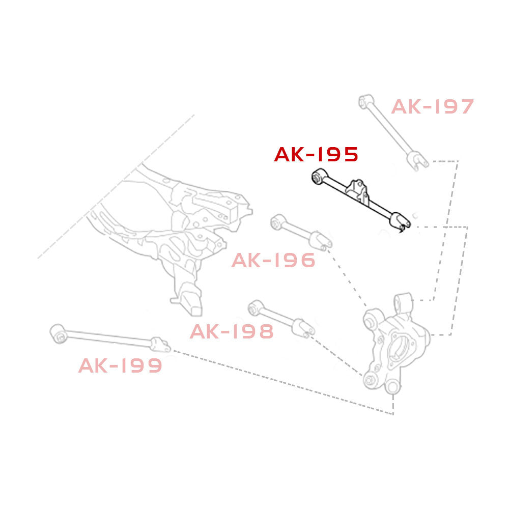 GODSPEED Fiat 124 Spider (Type 348) 2017-20 Adjustable Rear Toe Arms With Spherical Bearings