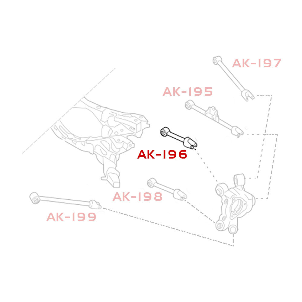 GODSPEED Fiat 124 Spider (Type 348) 2017-20 Adjustable Rear Upper Camber Arms With Spherical Bearings Forward