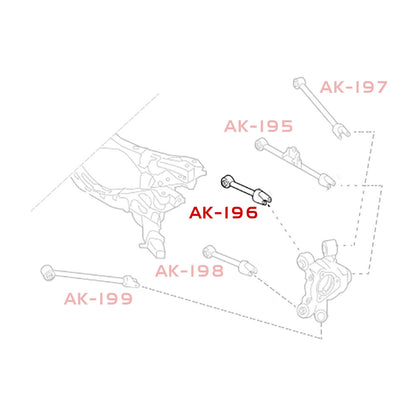 GODSPEED Fiat 124 Spider (Type 348) 2017-20 Adjustable Rear Upper Camber Arms With Spherical Bearings Forward