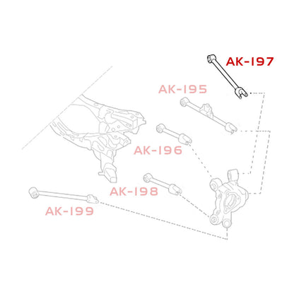 GODSPEED Fiat 124 Spider (Type 348) 2017-20 Adjustable Rear Upper Arms With Spherical Bearings Rearward