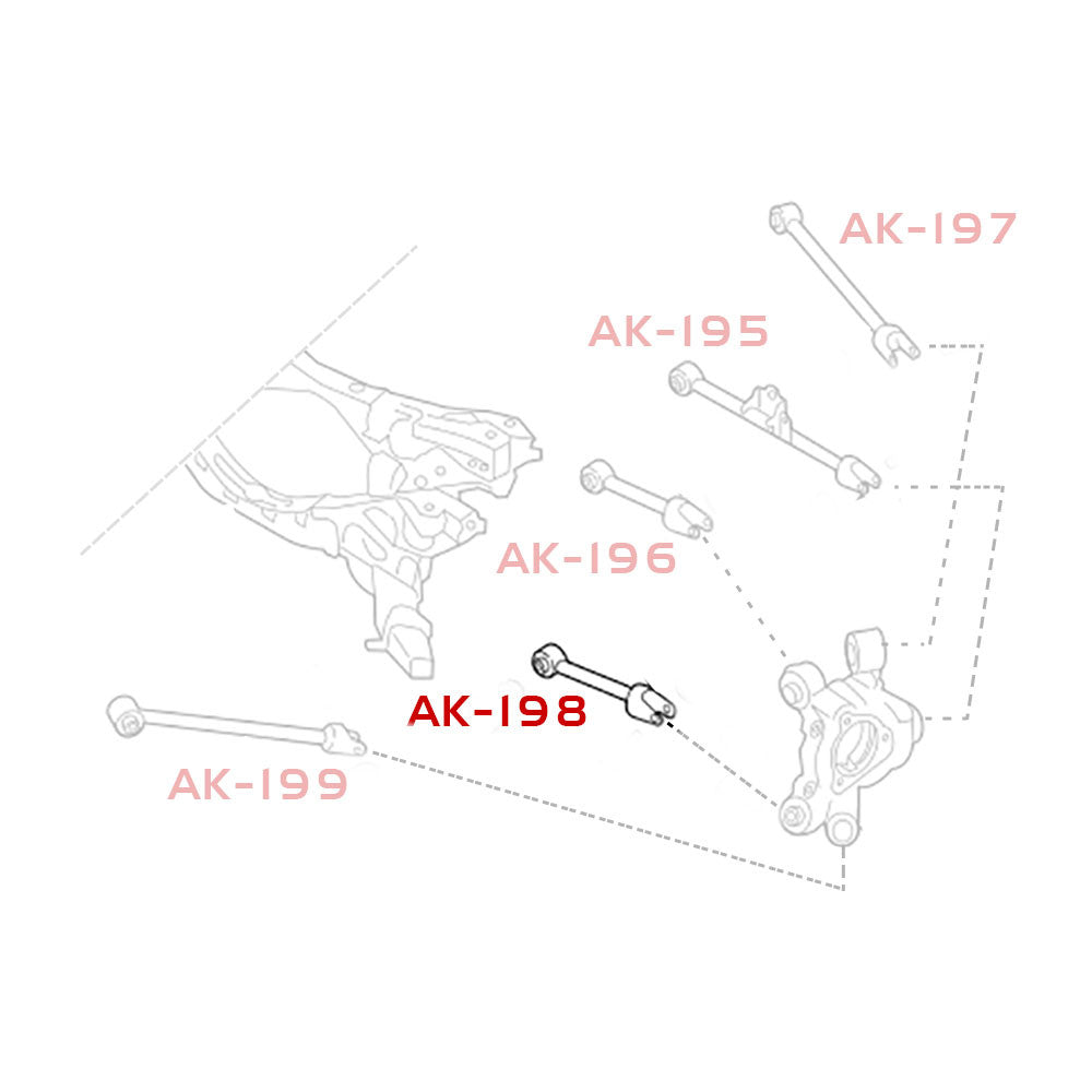 GODSPEED Fiat 124 Spider (Type 348) 2017-20 Adjustable Rear Lower Camber Arms With Spherical Bearings Rear Forward