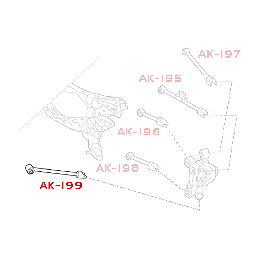 GODSPEED Fiat 124 Spider (Type 348) 2017-20 Adjustable Rear Traction Rods With Spherical Bearings