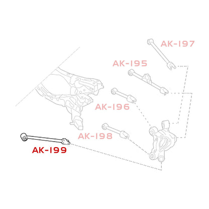 GODSPEED Fiat 124 Spider (Type 348) 2017-20 Adjustable Rear Traction Rods With Spherical Bearings