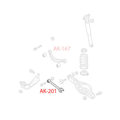 GODSPEED Mazda3 (BM/BN) 2014-18 Adjustable Rear Toe Arms With Spherical Bearings