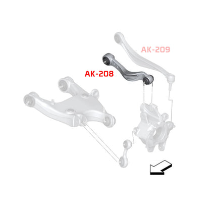 GODSPEED BMW 5-Series Sedan (F10) 2011-16 Adjustable Rear Upper Control Arms With Spherical Bearings