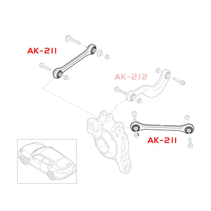 Godspeed Porsche Panamera (970/971) Adjustable Arms With Spherical Bearing