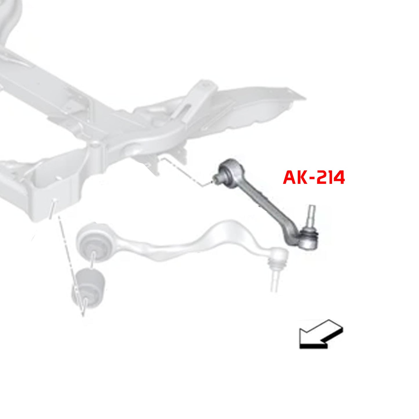 GODSPEED BMW 3-Series RWD (E90/E91/E92/E93) 2006-11 Adjustable Camber Front Lower Arms With Spherical Bearings