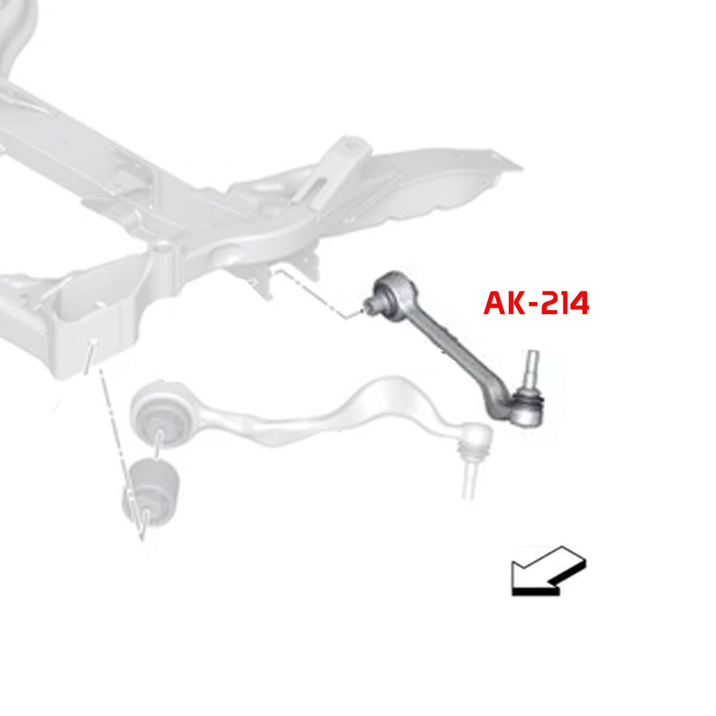 Godspeed BMW 3-Series RWD (E90/E91/E92/E93) 2006-11 Adjustable Camber Front Lower Arms With Spherical Bearings